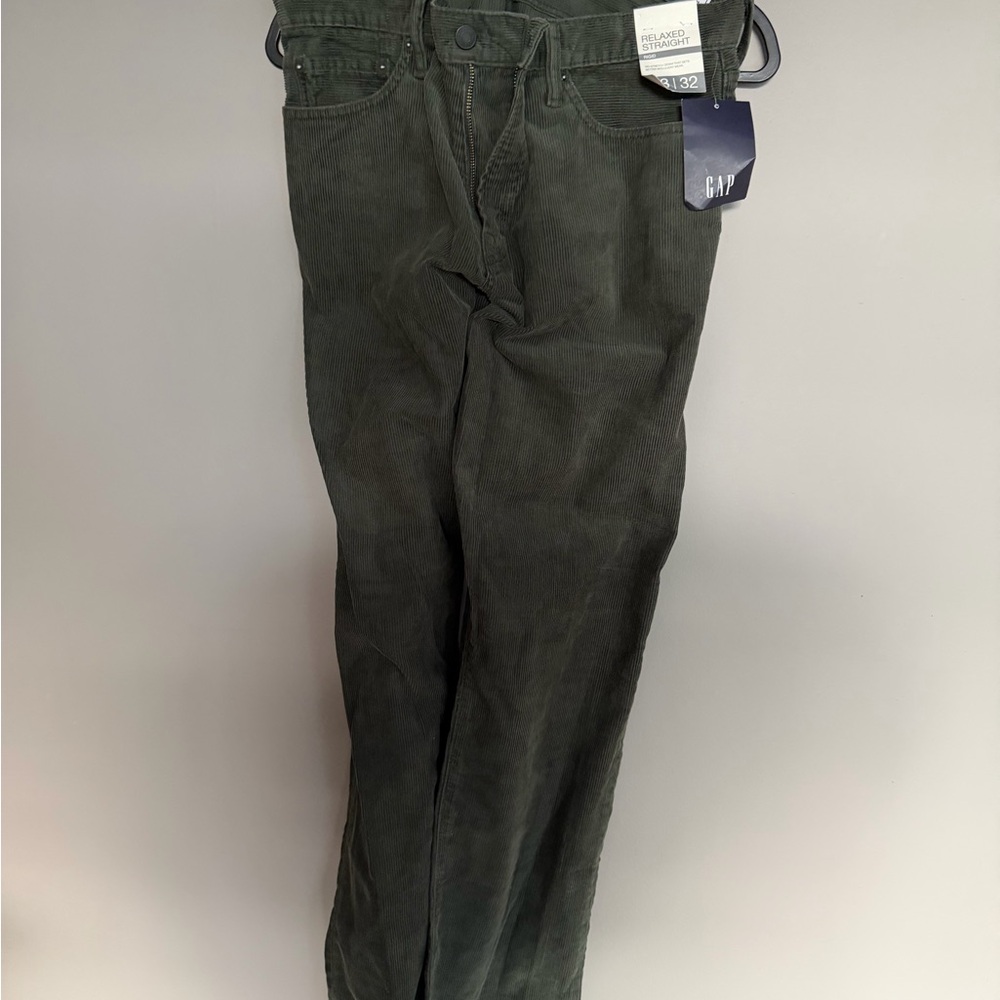 GAP Men's Olive Corduroy Pants 33x32